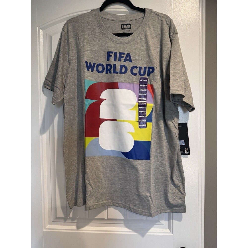 FIFA World Cup 2026 T Shirt XXL Canada Mexico USA Official Licensed NWT Gray